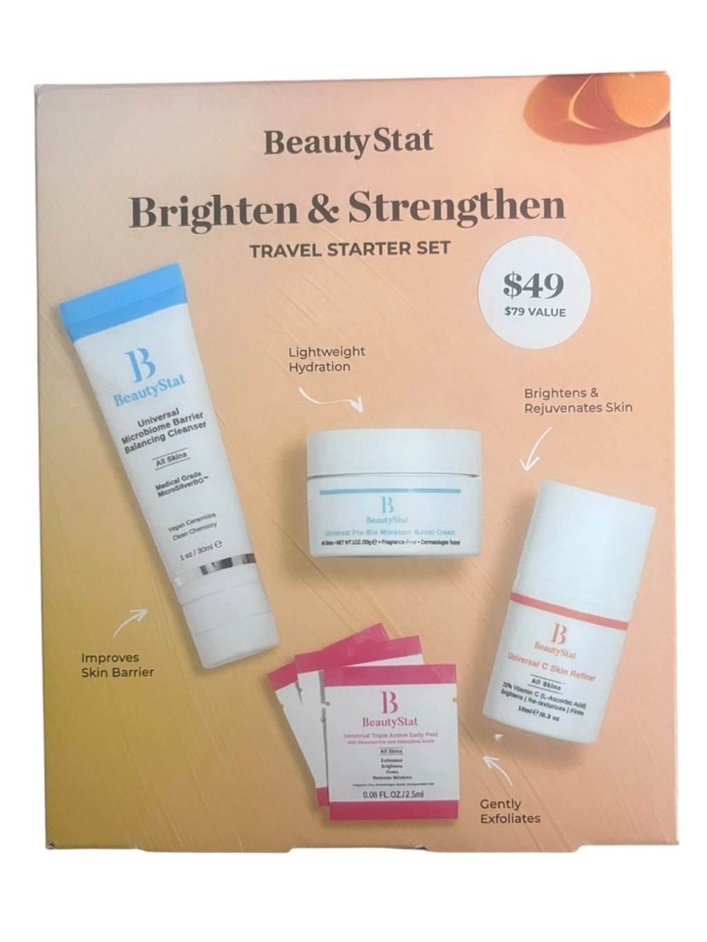BeautyStat Brighten & Strengthen Travel Starter Set